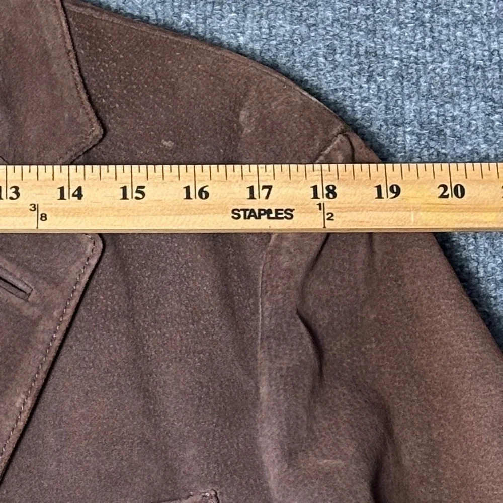 Vintage Silton Mens 40 Brown Suede Leather Western Blazer Jacket Sport Coat - Picture 15 of 16